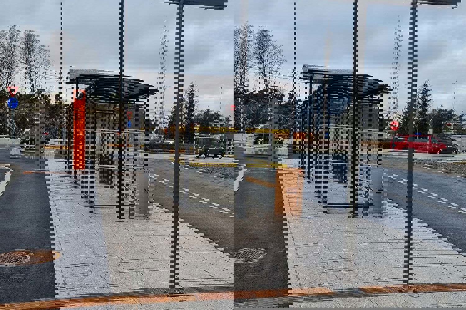 Bildet viser nye Flatøy terminal frå 11. november 2024.